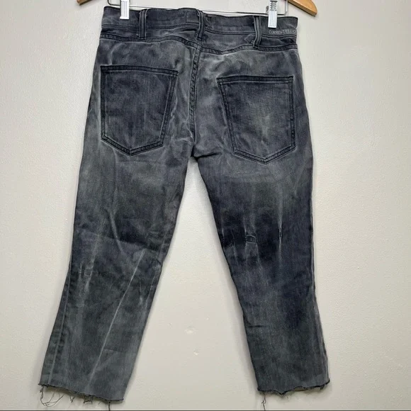 Current/Elliot The Skinny Bleach Out Destroy Jean Capri Ankle Cropped Size 25 - Picture 4 of 9